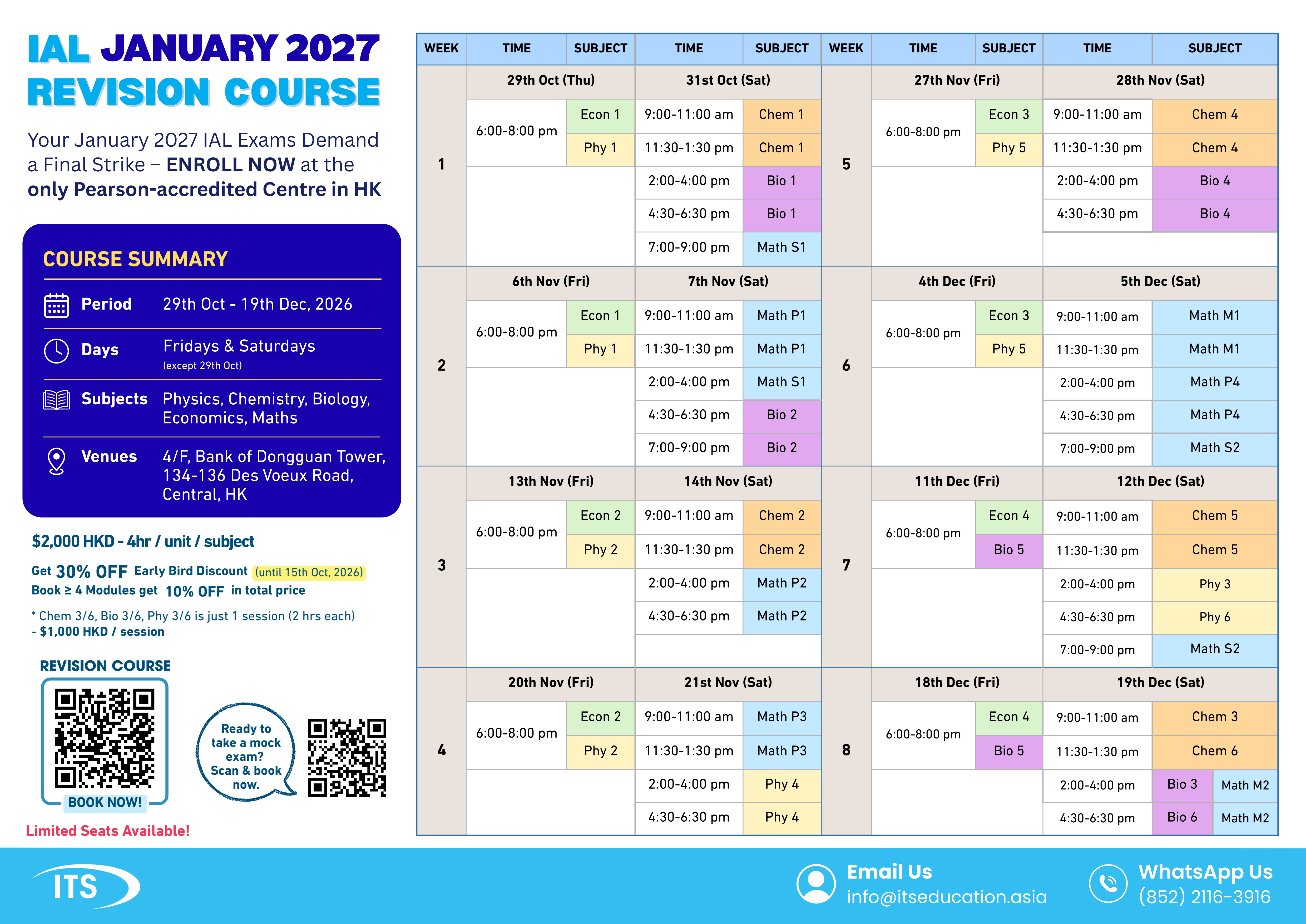 IAL Revision Course January 2027